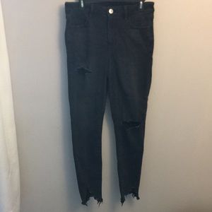 American Eagle Size 12 Regular Black Skinny Jeans
